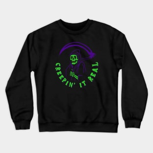 Creepin it Real - Halloween Neon Crewneck Sweatshirt